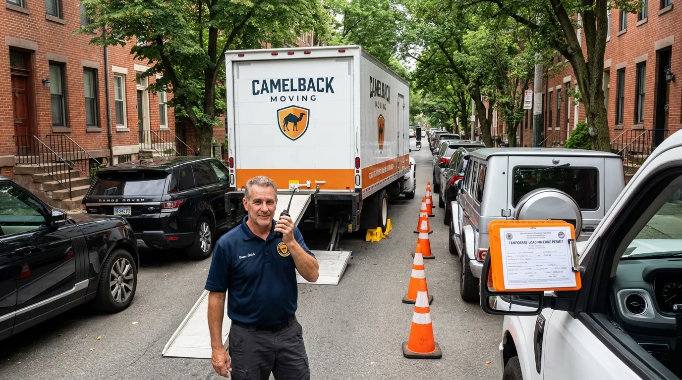City street loading permit setup in Wyandanch, NY