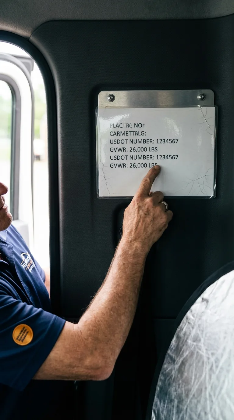 USDOT licensing placard verification in Wyandanch